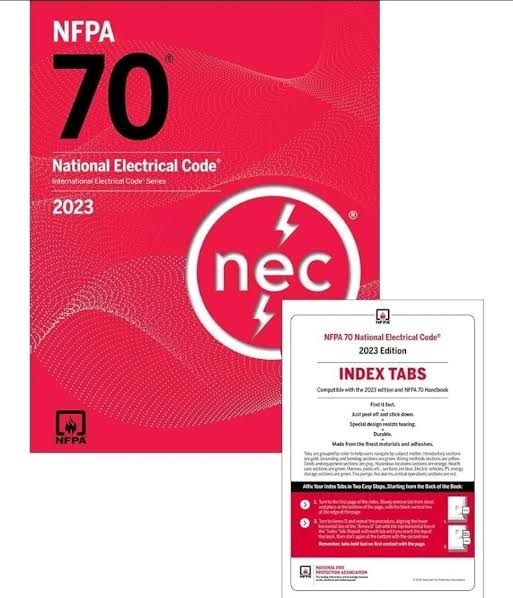 NFPA 70, National Electrical Code, 2023 Edition, Softbound with Index Tabs