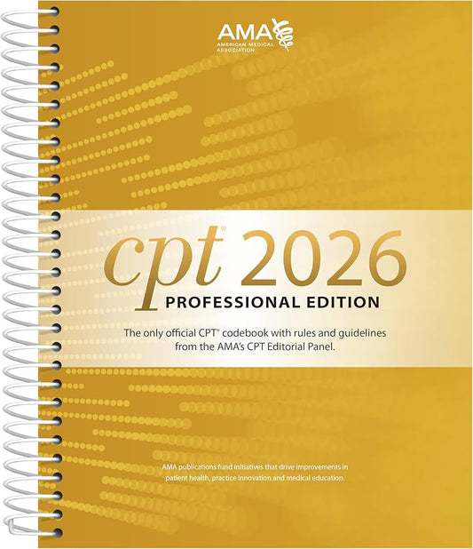 Cover image of CPT 2026 Professional Edition – Medical Coding Reference Book – American Medical Association – Spiral Bound, Spiral Bound