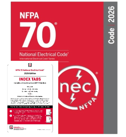 Cover image of NEC 2026 Code Book with Self-Adhesive Tabs – NFPA 70 for Electrical Inspectors – Paperback, by National Fire Protection Association (NFPA), Paperback