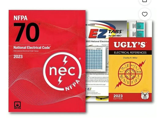 2023 NFPA 70 NEC Code Book Paperback with Index Tabs and Ugly’s Electrical Reference