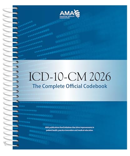 Cover image of ICD-10-CM 2026: The Complete Official Codebook – Medical Coding Reference Book – American Medical Association – Spiral Bound, Spiral Bound
