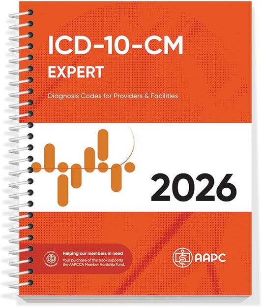 Cover image of ICD-10-CM Expert 2026 – Medical Coding Reference Book – AAPC – Spiral Bound, Spiral Bound
