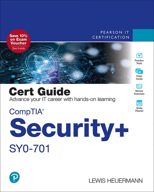 Cover image of CompTIA Security+ SY0-701 Cert Guide by Lewis Heuermann – Paperback, Paperback
