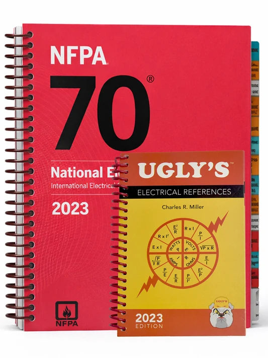 NFPA 70 NEC 2023 Spiralbound with Index Tabs plus Ugly's Electrical References 2023
