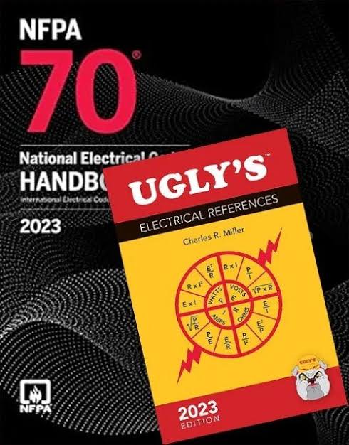 NFPA 70 NEC Handbook 2023 with Tabs plus Ugly's Electrical References 2023