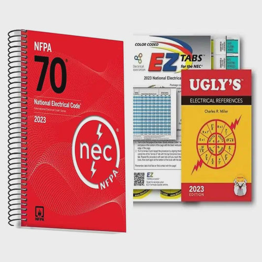 Cover image of NFPA 70 NEC 2023 with Tabs + Ugly's Electrical References 2023 Combo Pack – Spiral Bound, by National Fire Protection Association (NFPA); Charles R. Miller, Spiral Bound